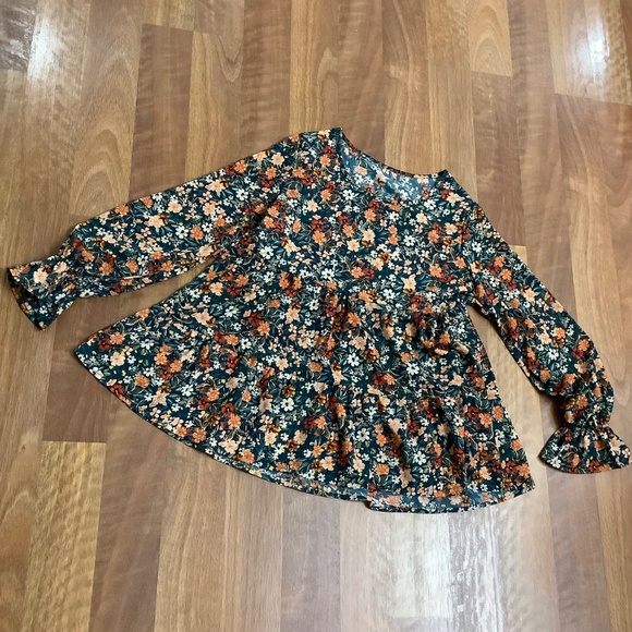 Floral boh smock top MEDIUM - Picture 4 of 8
